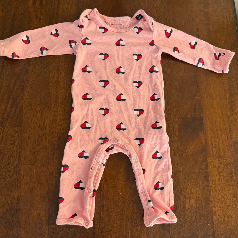 3/$15 Tommy Hilfiger Pink Baby Coverall, 3-6 months